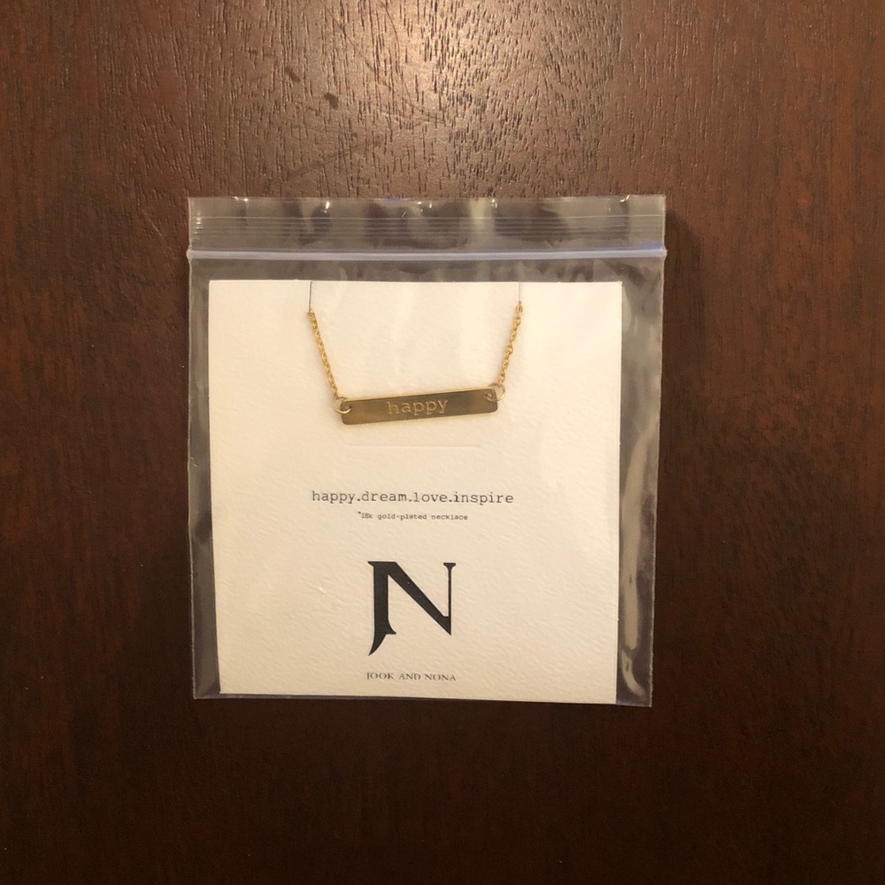 18K Gold-plated Necklace - Happy - Jook and Nona